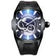 Reef Tiger Aurora Tank S Sports Orologio Da uomo Automatico in Acciaio Nero con Cinturino in Gomma Orologi Impermeabili RGA3069S-BBB